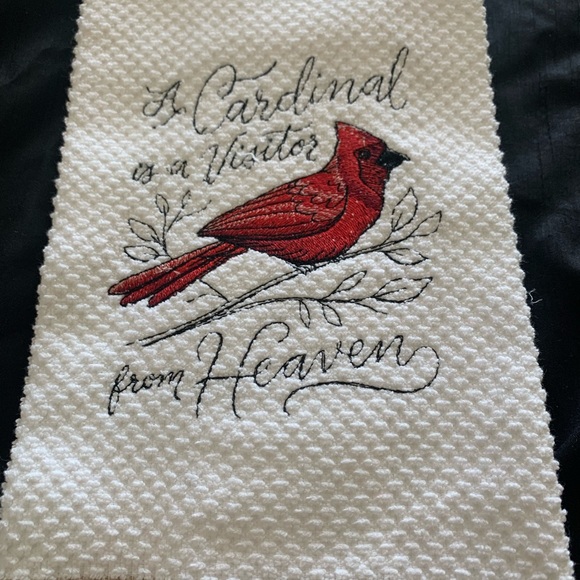 Embroidery kitchen towel with wash cloth. - Picture 2 of 3